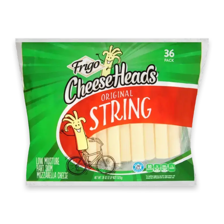 Cheese Heads Original Mozzarella String Cheese Snacks