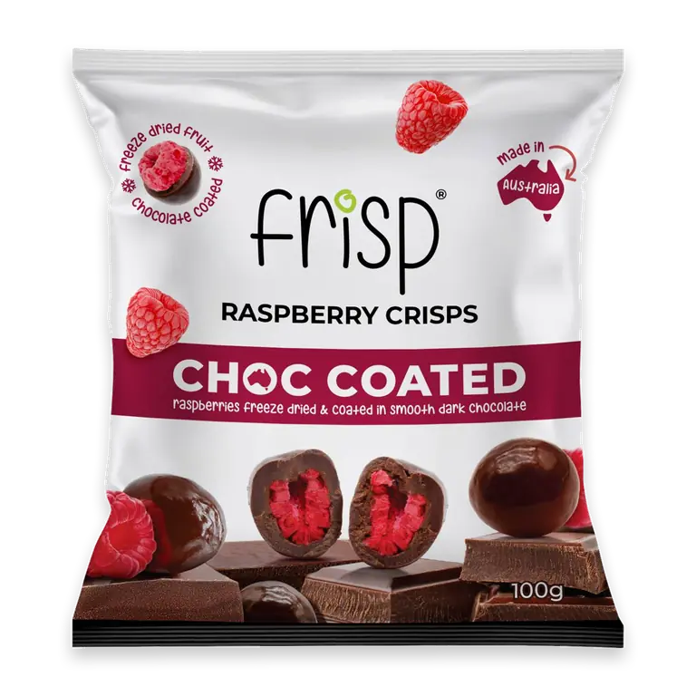Raspberry Crisps Choc Coated