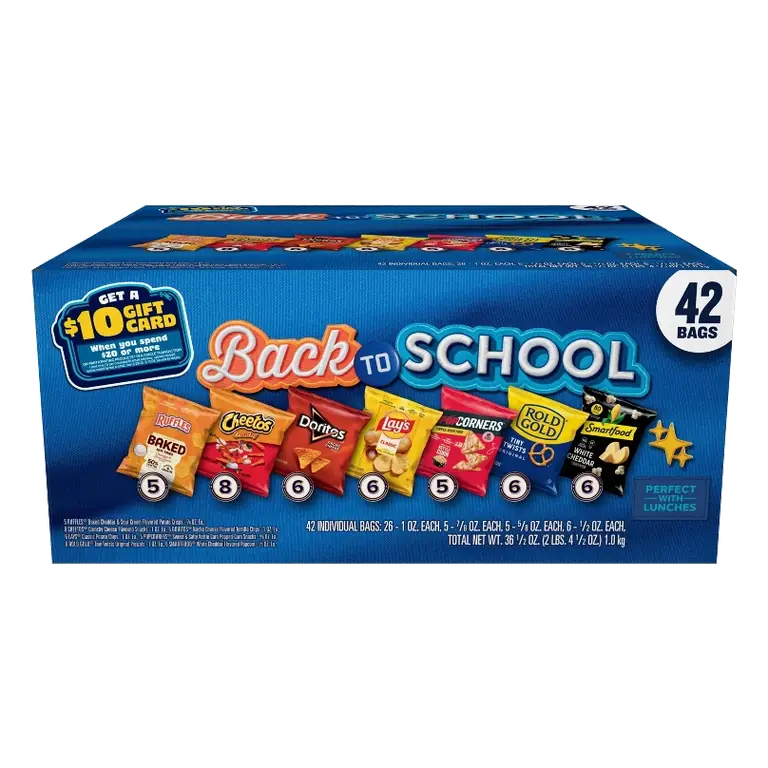 Frito-Lay Chips Variety Pack Back to School, 36.5oz/42ct: Cheese, Onion, Nacho