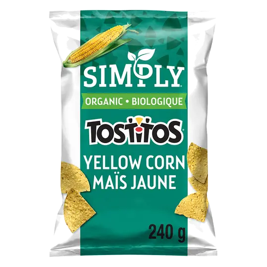 Simply Organic Tortilla Chips Tostitos Yellow Corn 240 g