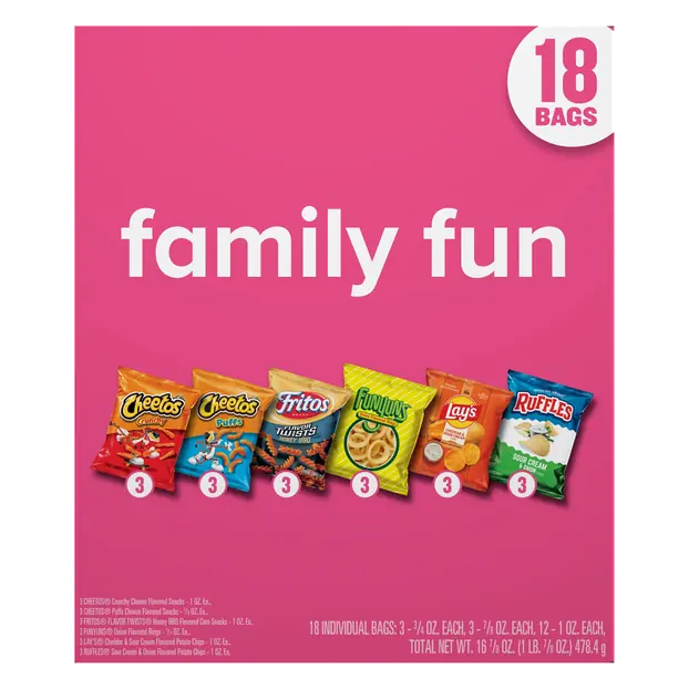 Snacks Family Fun Variety Pack - 18 ct