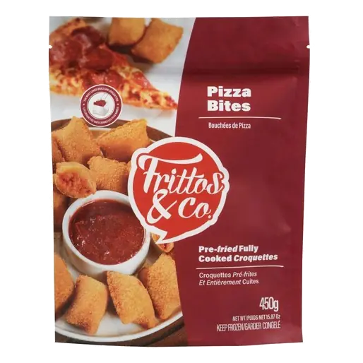 Pre-Fried Fully Cooked Croquettes Pizza Bites 450 g