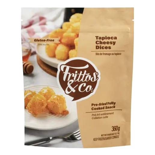 Pre-Fried Fully Cooked Snack Tapioca Cheesy Dices 360 g