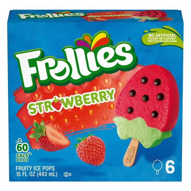 Gluten Free Strawberry Fruity Ice Pops - 6 ct Frozen