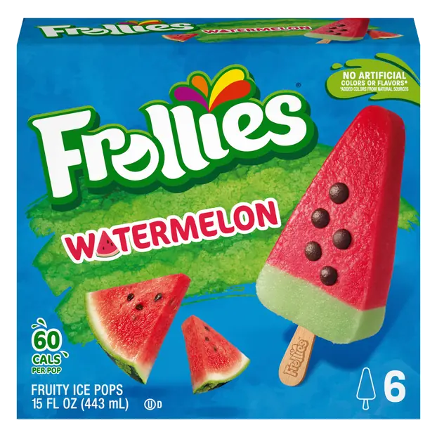 Gluten Free Watermelon Fruity Ice Pops - 6 ct Frozen