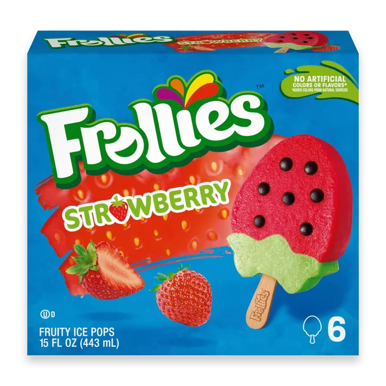 Strawberry Fruity Ice Pops, 6 Count