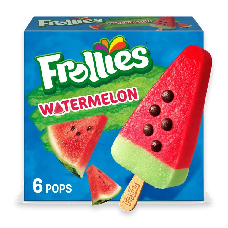 Watermelon Fruity Ice Pops, 6 Count