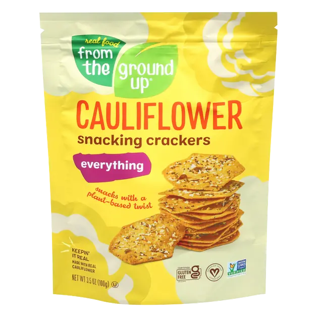 Gluten Free Everything Cauliflower Snacking Crackers