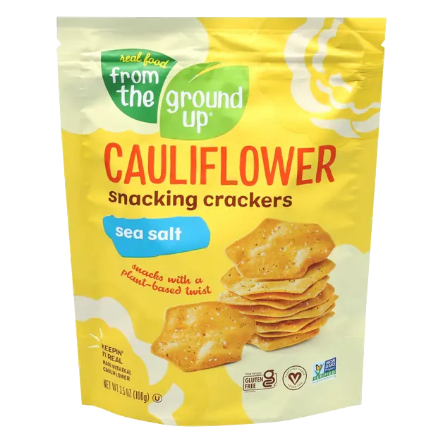Gluten Free Sea Salt Cauliflower Crackers