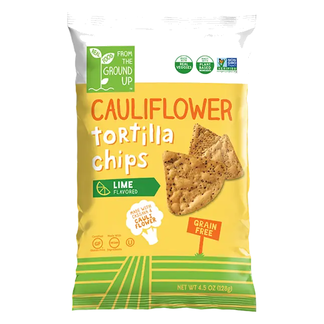 Grain Free Lime Cauliflower Tortilla Chips