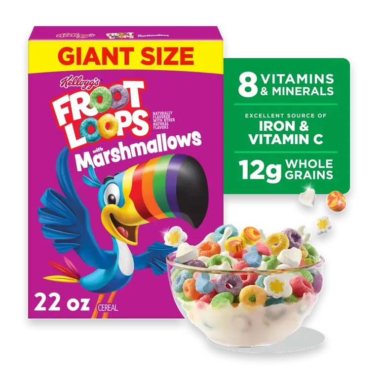 Kellogg's Froot Loops Original with Marshmallows Giant Size Cereal
