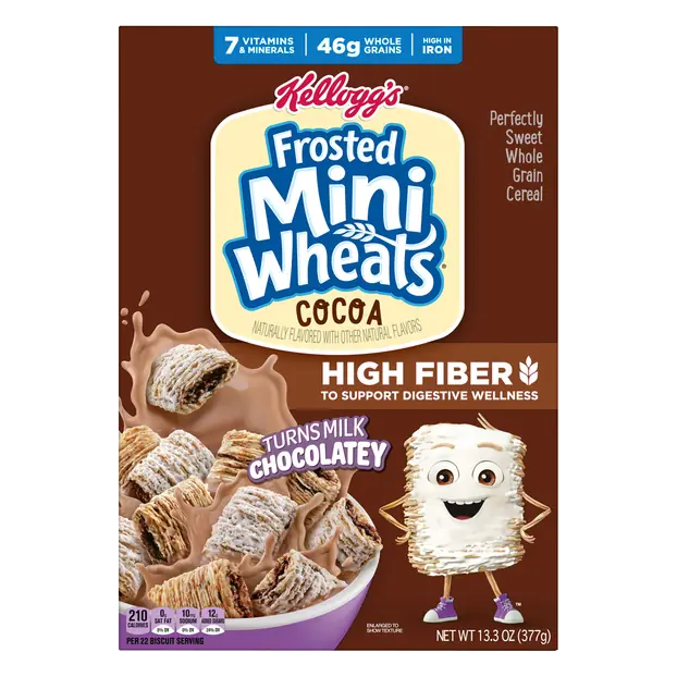 Kellogg's Frosted Mini Wheats Cocoa Whole Grain Cereal
