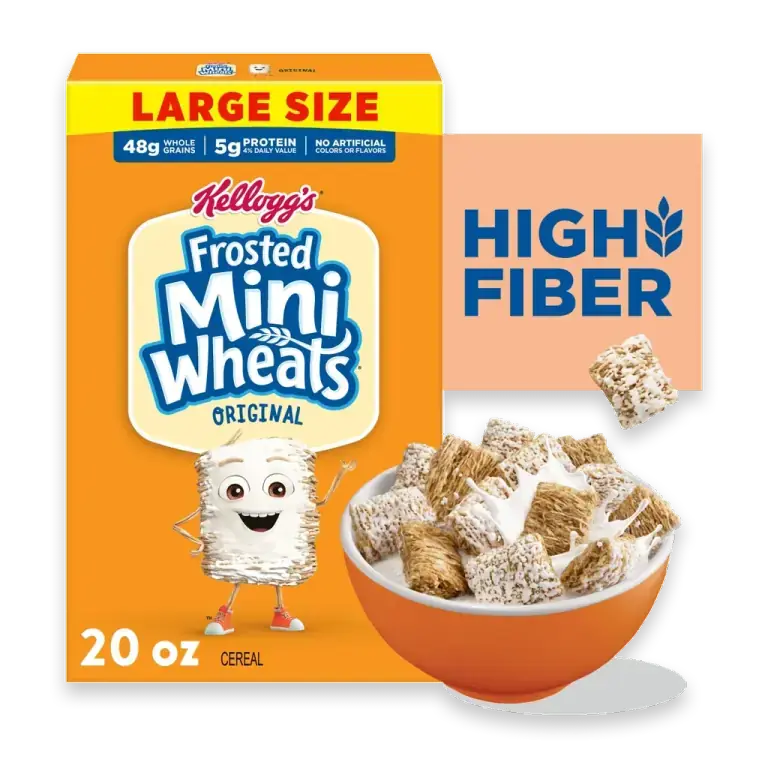 Kellogg's Frosted Mini-Wheats High Fiber Large Size Cereal