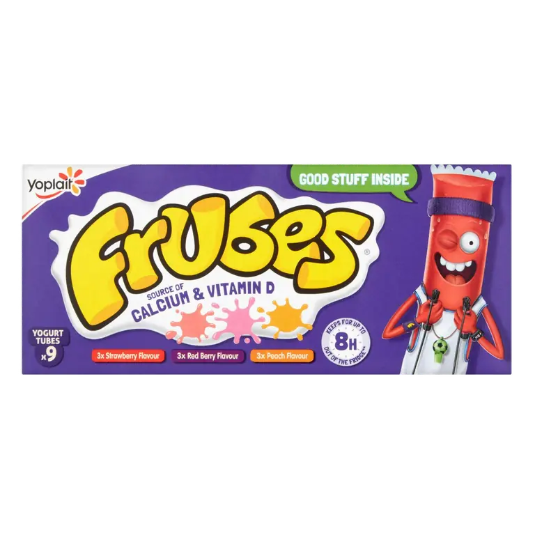 Kids Strawberry, Red Berry & Peach Yoghurt Tubes 9x37g