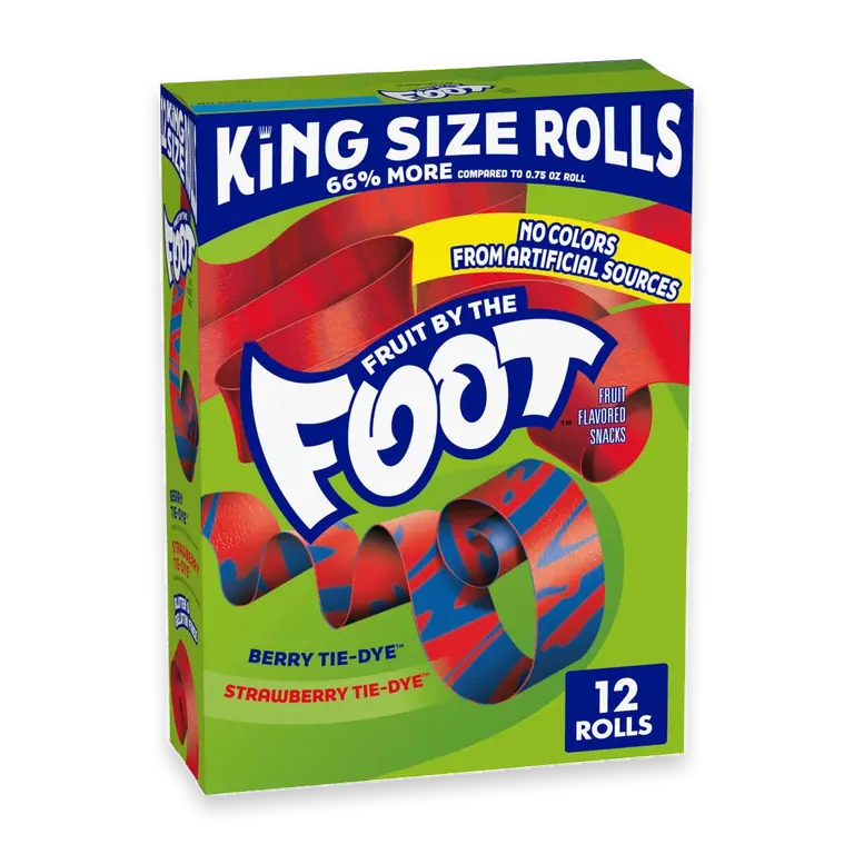 Berry and Strawberry Tie-Dye King Size Fruit Flavored Snacks