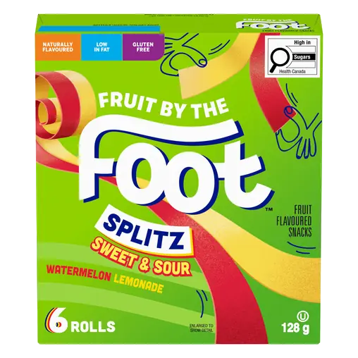 Fruit Flavoured Snacks Splits Watermelon Lemonade 6 Rolls 128 g