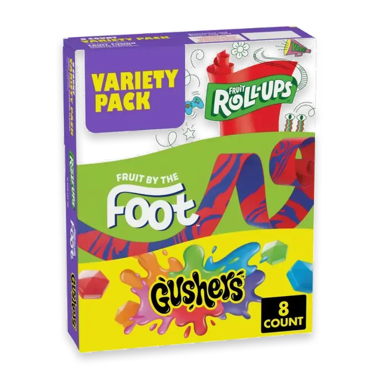 Fruit Roll-Ups Fruit by the Foot Gushers Fruit Flavored Snacks Variety Pack