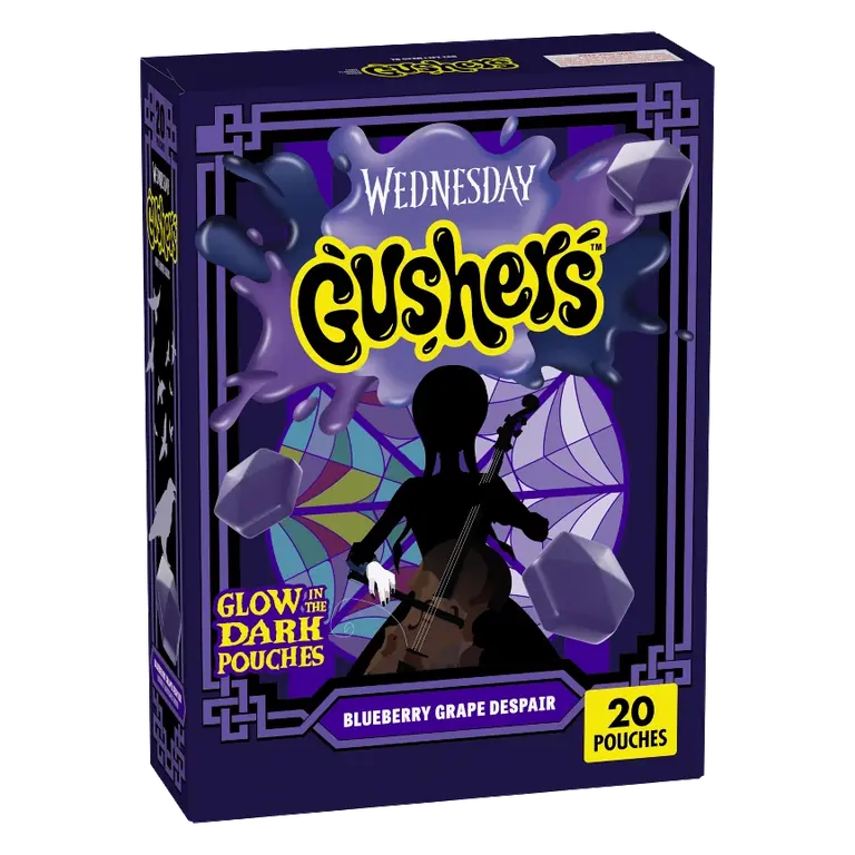Fruit Gushers Halloween Wednesday Blueberry Grape Despair Fruit Flavored Snacks, 16oz/20ct