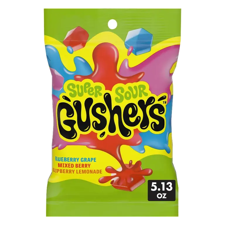 Fruit Gushers Super Sour Candy, 5.13oz