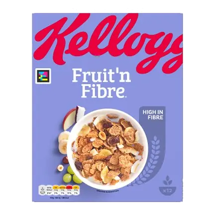 Kellogg's Fruit 'n Fibre Breakfast Cereal 375g