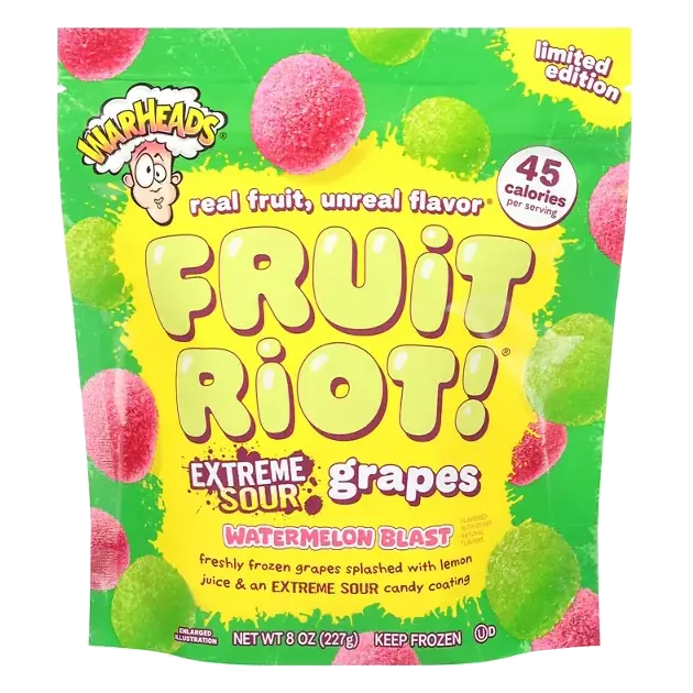 Warheads Extreme Sour Watermelon Blast Grapes