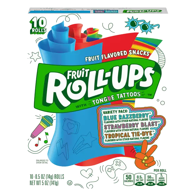 Fruit Snacks Tongue Tattoos Variety Pack - 10 ct