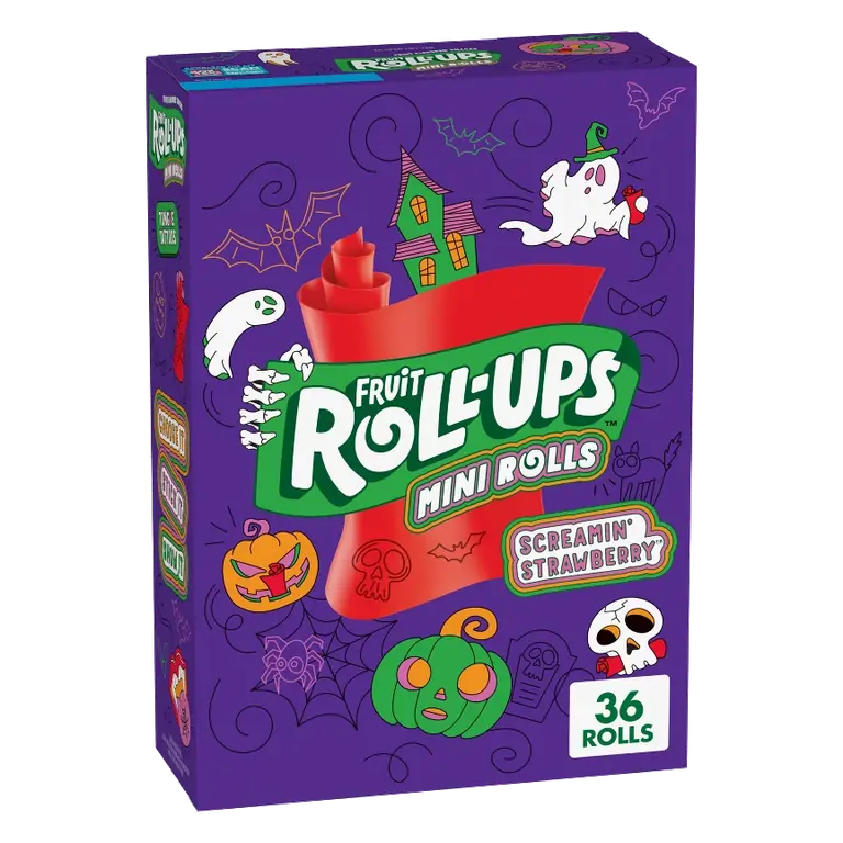 Fruit Roll-Ups Snacks Halloween Mini Rolls, 13.3oz/36ct
