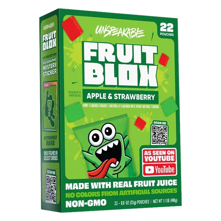 FruitBlox Unspeakable Apple & Strawberry Fruit Snacks, 17.6oz/22ct