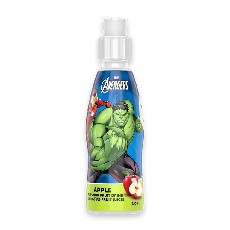 Avengers Apple Fruit Drink Poppers Bottle