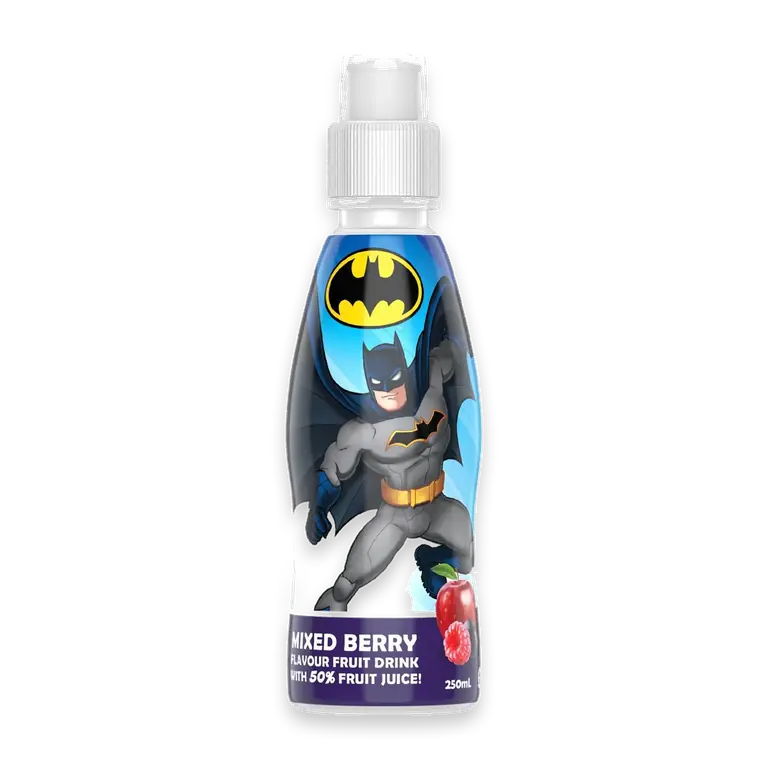 Batman Mixed Berry Fruit Drink Poppers Bottle
