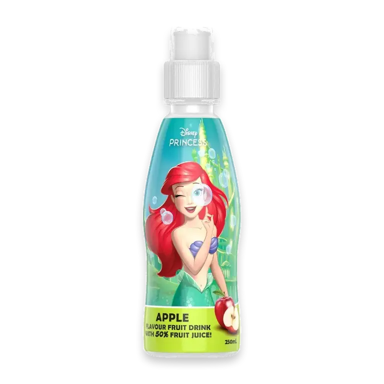 Disney Princess Apple Fruit Drink Poppers Bottle
