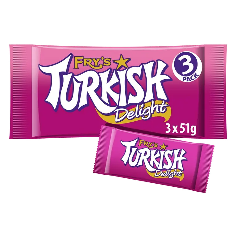 3 x 51g Turkish Delight Multipack Chocolate Bar