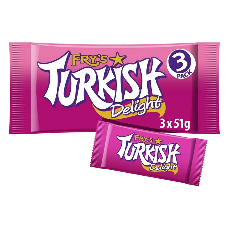 Turkish Delight Chocolate Bar 3 Pack Multipack