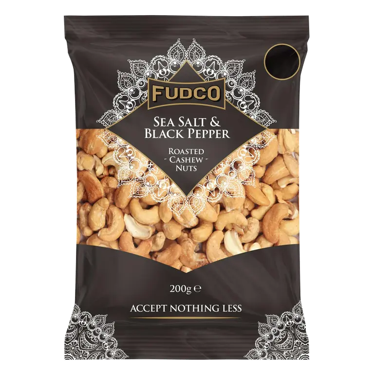 200g Sea Salt & Black Pepper Roasted Cashew Nuts