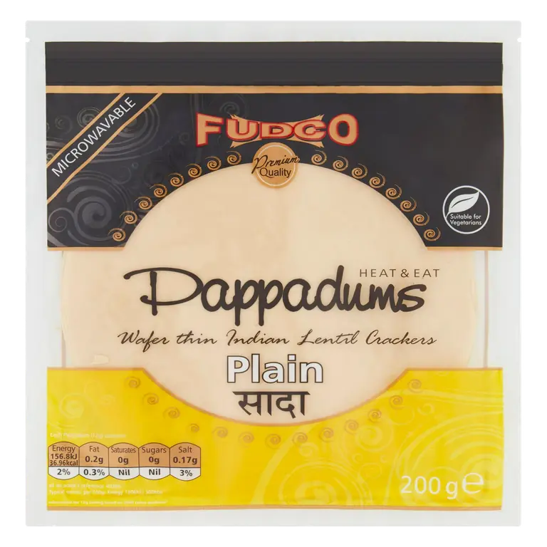 Plain Pappadums 200g