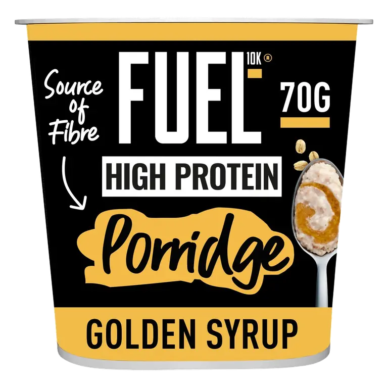 10K High Protein Golden Syrup Porridge Oat Cereal Pot 70g
