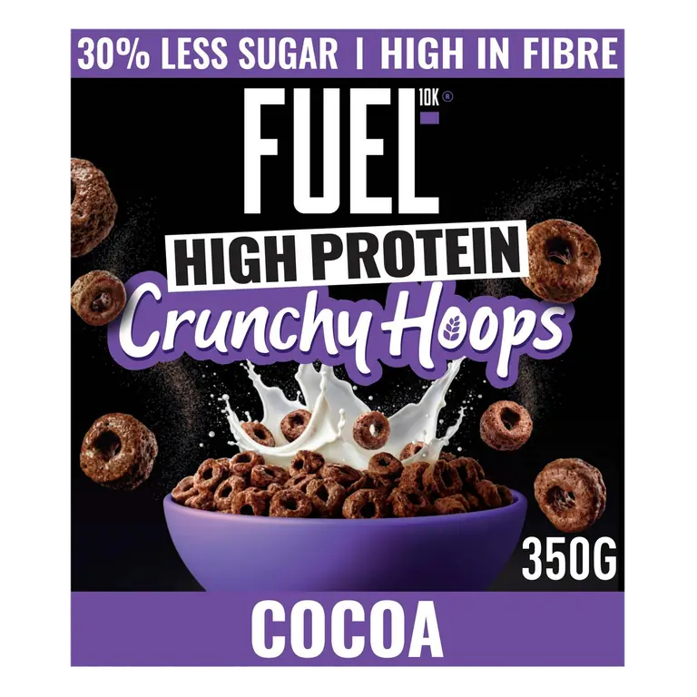 Chocolate Multigrain Hoops High Protein Breakfast Cereal 350g