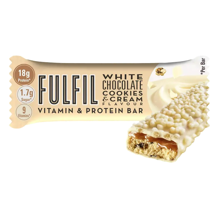 White Chocolate Cookies & Cream Flavour Vitamin Protein Bar 55g