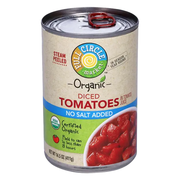 Full Circle Organic No Salt Added Diced Tomatoes