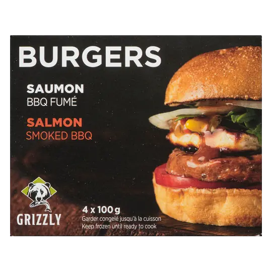 Frozen Smoked Salmon BBQ Burger 400 g