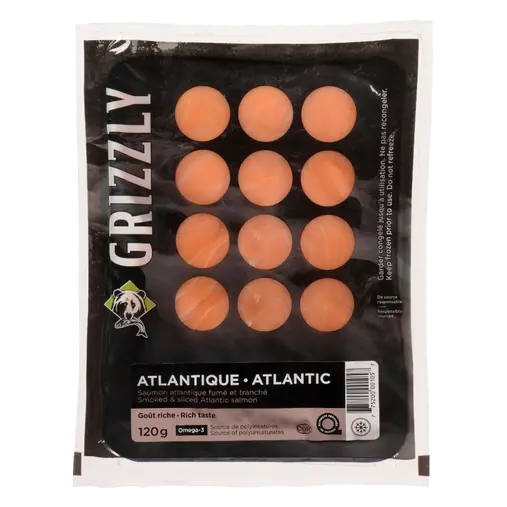 Frozen Smoked Sliced Atlantic Salmon 120 g
