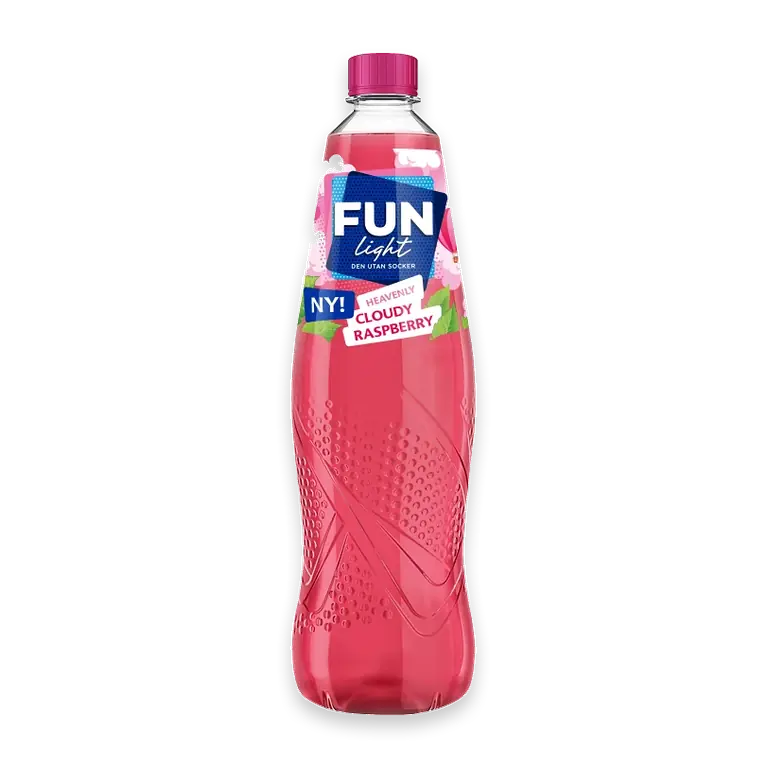 Fun Light Dryck Cloudy Raspberry