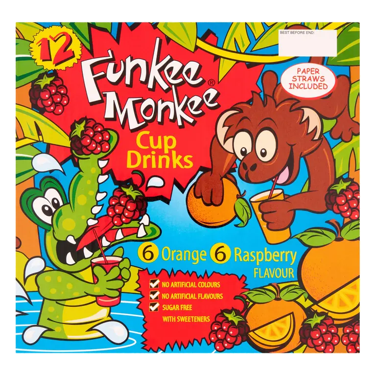 Funkee Monkee Cup Drinks 12 x 200ml