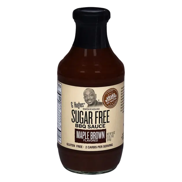 G Hughes Smokehouse Sugar Free BBQ Sauce Gluten Free Maple Brown