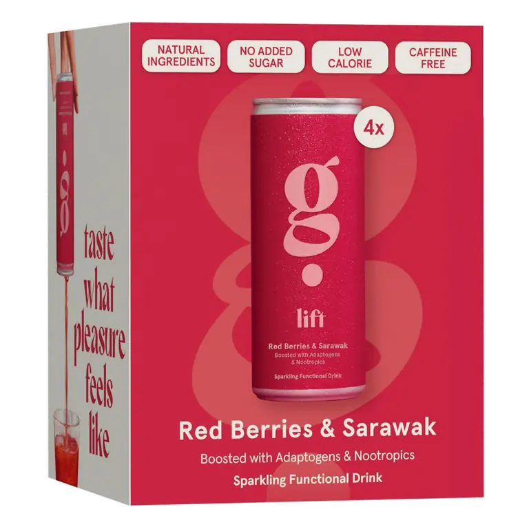 Red Berries & Sarawak Sparkling Functional Drink 4 x 250ml