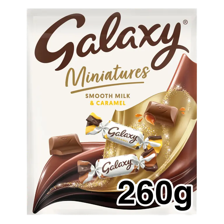 Galaxy Mini Caramel & Milk Chocolate Bars 260g Pouch