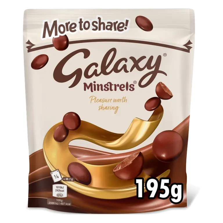 Minstrels Milk Chocolate Buttons Sharing Pouch Bag 195g