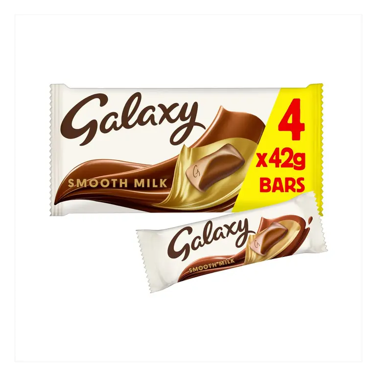 Smooth Milk Chocolate Snack Bars Multipack Vegetarian 4x42g
