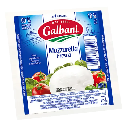 18% Fresh Cheese Mozzarella Ball 227 g