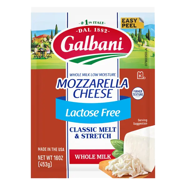Lactose Free Whole Milk Mozzarella Cheese Block